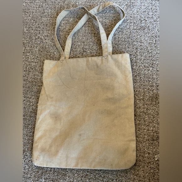 Mickey Mouse & Minnie Mouse Striped Tote Bag - Gray and Cream - Picture 4 of 6